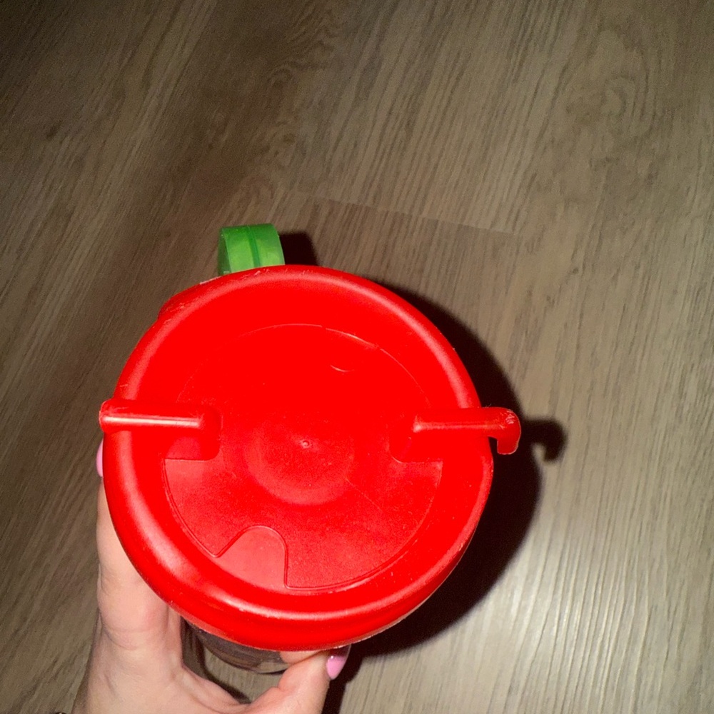 Disney Mug with Red Lid and Green Handle - Picture 4 of 5
